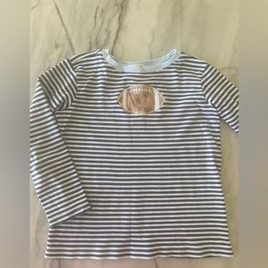 Magnolia baby football appliqué shirt